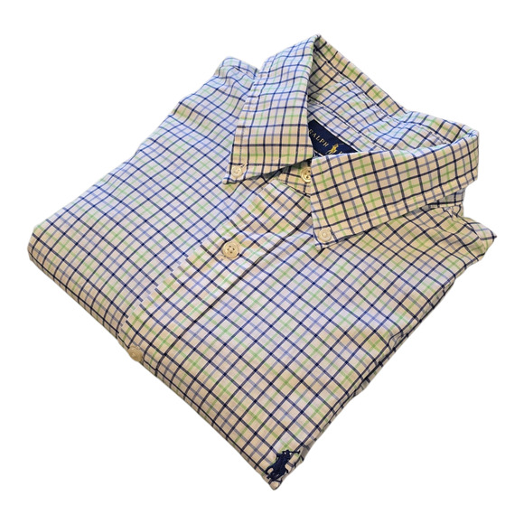 Ralph Lauren Other - Ralph Lauren Button Down Shirt Mens Size XL Blue/Green Plaid Classic Fit Preppy
